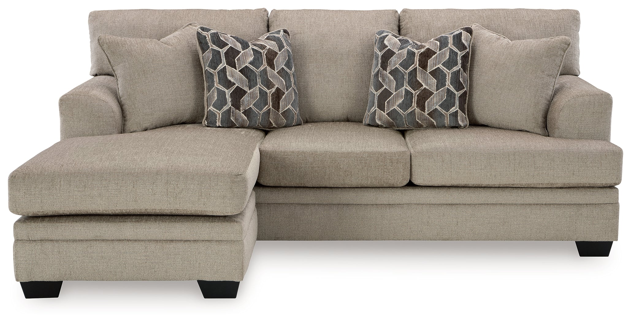 Ashley Furniture - Stonemeade Sofa Chaise - Taupe - Light Brown Fabric - Sofas - Additional View 3
