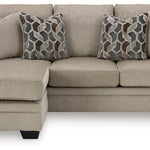 Ashley Furniture - Stonemeade Sofa Chaise - Taupe - Light Brown Fabric - Sofas - Additional View 3