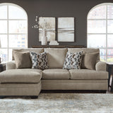 Ashley Furniture - Stonemeade Sofa Chaise - Taupe - Light Brown Fabric - Sofas - Additional View 7