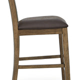 Ashley Furniture - BROXTYN BARSTOOL - Light Brown Wood|Faux Leather - Stools - Additional View 4