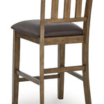 Ashley Furniture - BROXTYN BARSTOOL - Light Brown Wood|Faux Leather - Stools - Additional View 5