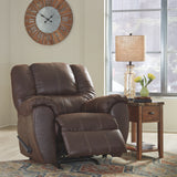 Ashley Furniture - Mcgann Rocker Recliner - Walnut - Dark Brown Faux Leather - Recliners - Additional View 4