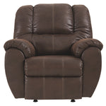 Ashley Furniture - Mcgann Rocker Recliner - Walnut - Dark Brown Faux Leather - Recliners - Additional View 6