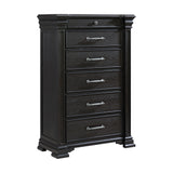 Elements International - KINGS COURT BLACK CHEST - Wood - Chests