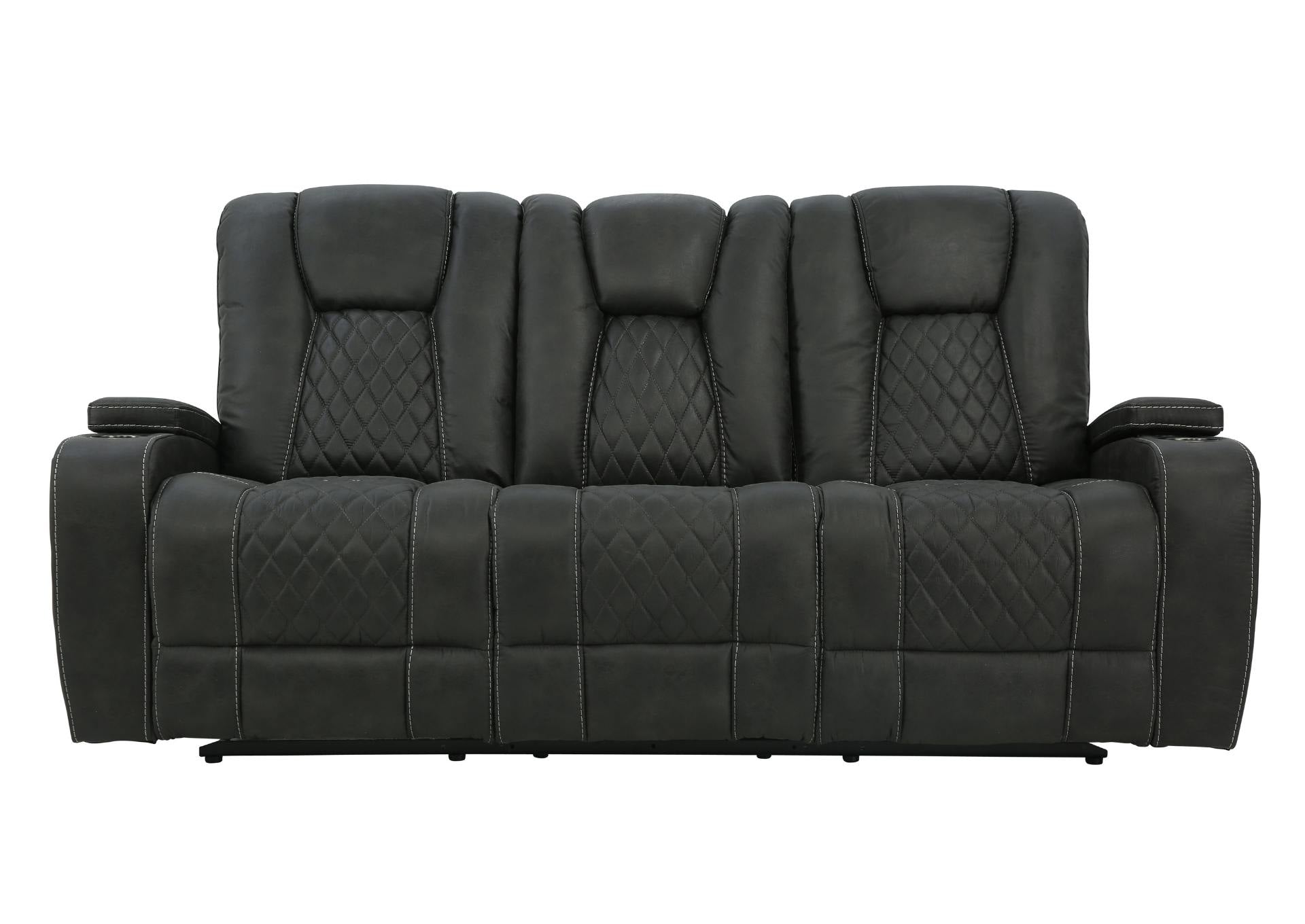 ABILENE GRANITE RECLINING SOFA WITH DROP DOWN TABLE
