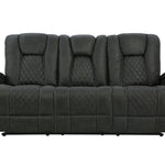 ABILENE GRANITE RECLINING SOFA WITH DROP DOWN TABLE