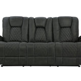 ABILENE GRANITE RECLINING SOFA WITH DROP DOWN TABLE
