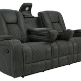 ABILENE GRANITE RECLINING SOFA WITH DROP DOWN TABLE - Additional View 2