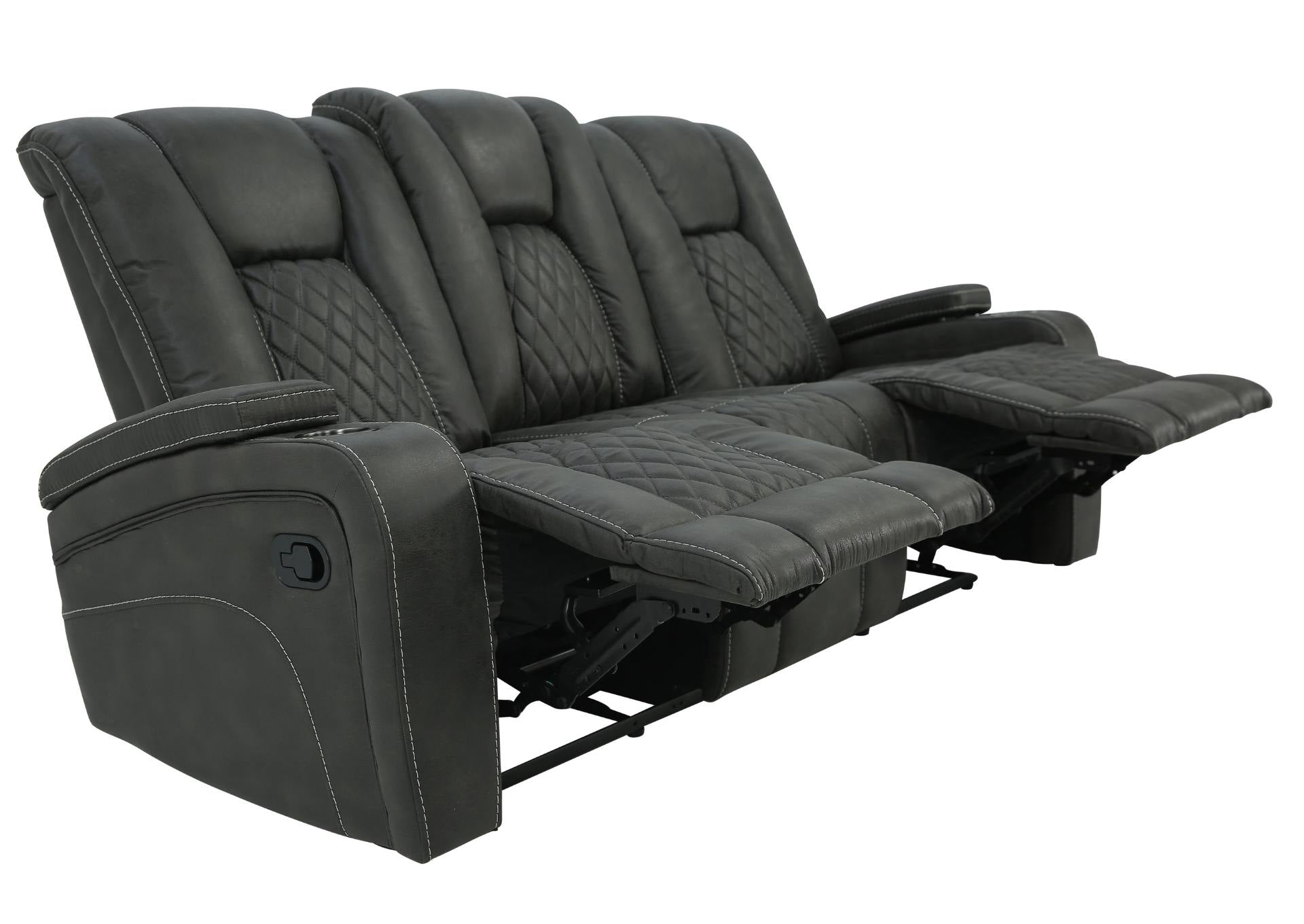 ABILENE GRANITE RECLINING SOFA WITH DROP DOWN TABLE - Additional View 3