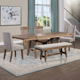 Steve Silver Furniture - Riverdale 6 Piece Dining Table Set - Light Brown Wood - Dining Room Sets