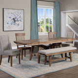 Steve Silver Furniture - Riverdale 6 Piece Dining Table Set - Light Brown Wood - Dining Room Sets - Additional View 4