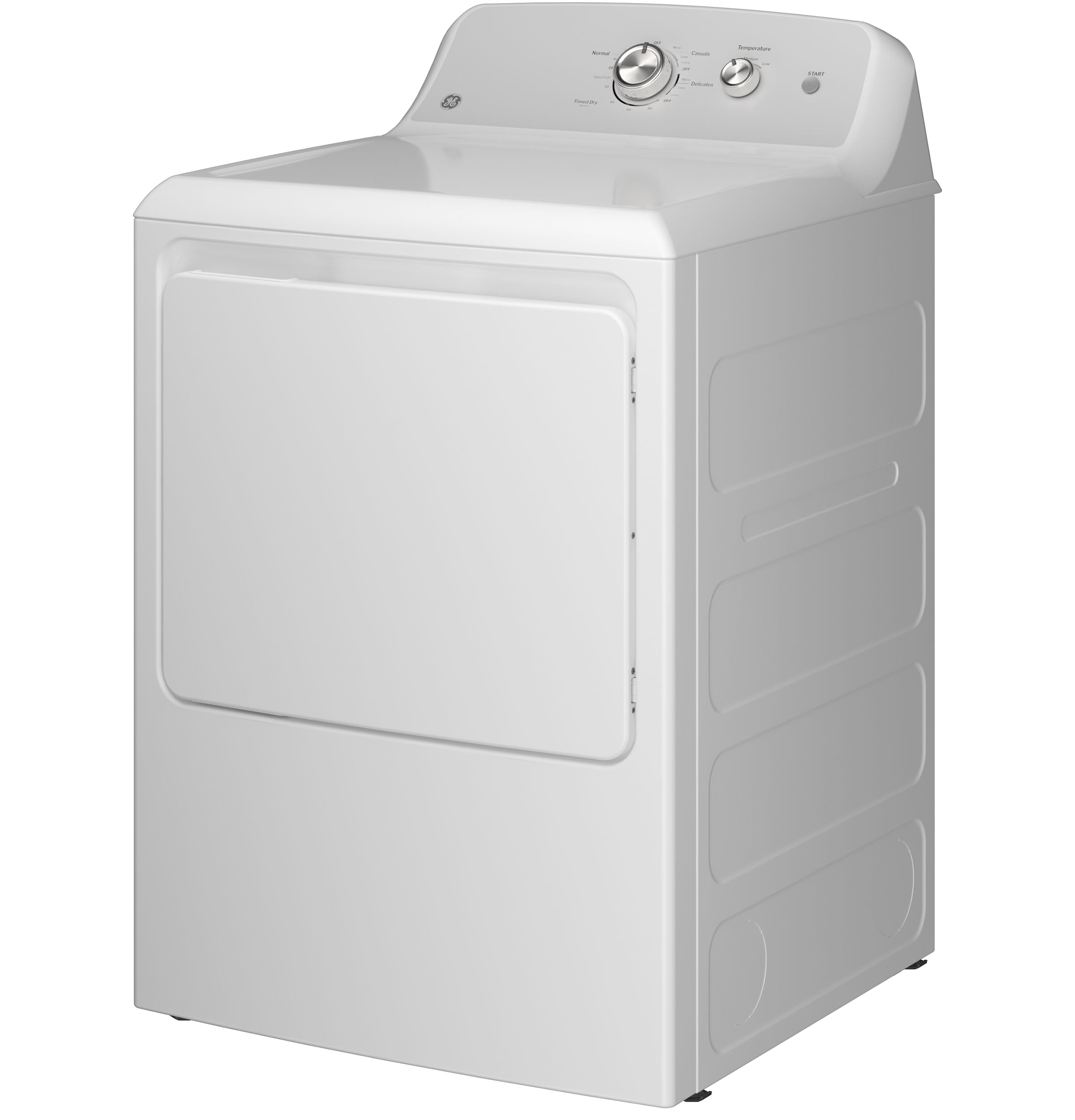 GE 7.2 Cu. Ft. Capacity Electric Dryer With Up To 120 Ft. Venting​ And Reversible Door​ - White - Dryers - Additional View 4