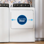 GE 7.2 Cu. Ft. Capacity Electric Dryer With Up To 120 Ft. Venting​ And Reversible Door​ - White - Dryers - Additional View 8