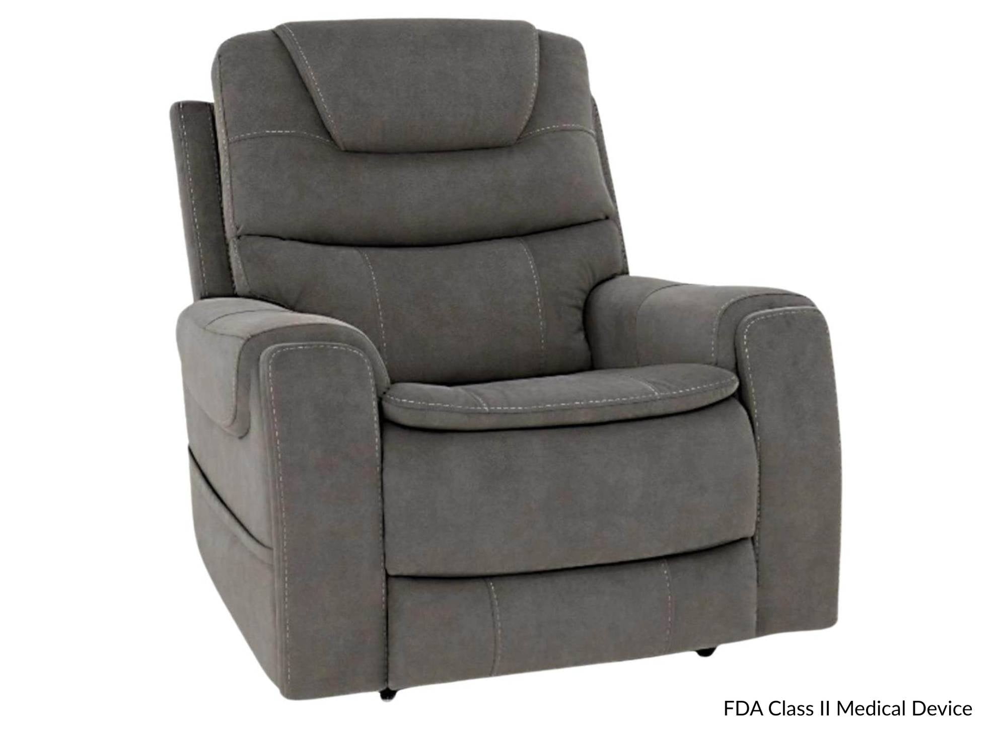 Mink Lift Chair With Heat, Power Adjustable Headrest And Lumbar - Grey