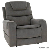Mink Lift Chair With Heat, Power Adjustable Headrest And Lumbar - Grey