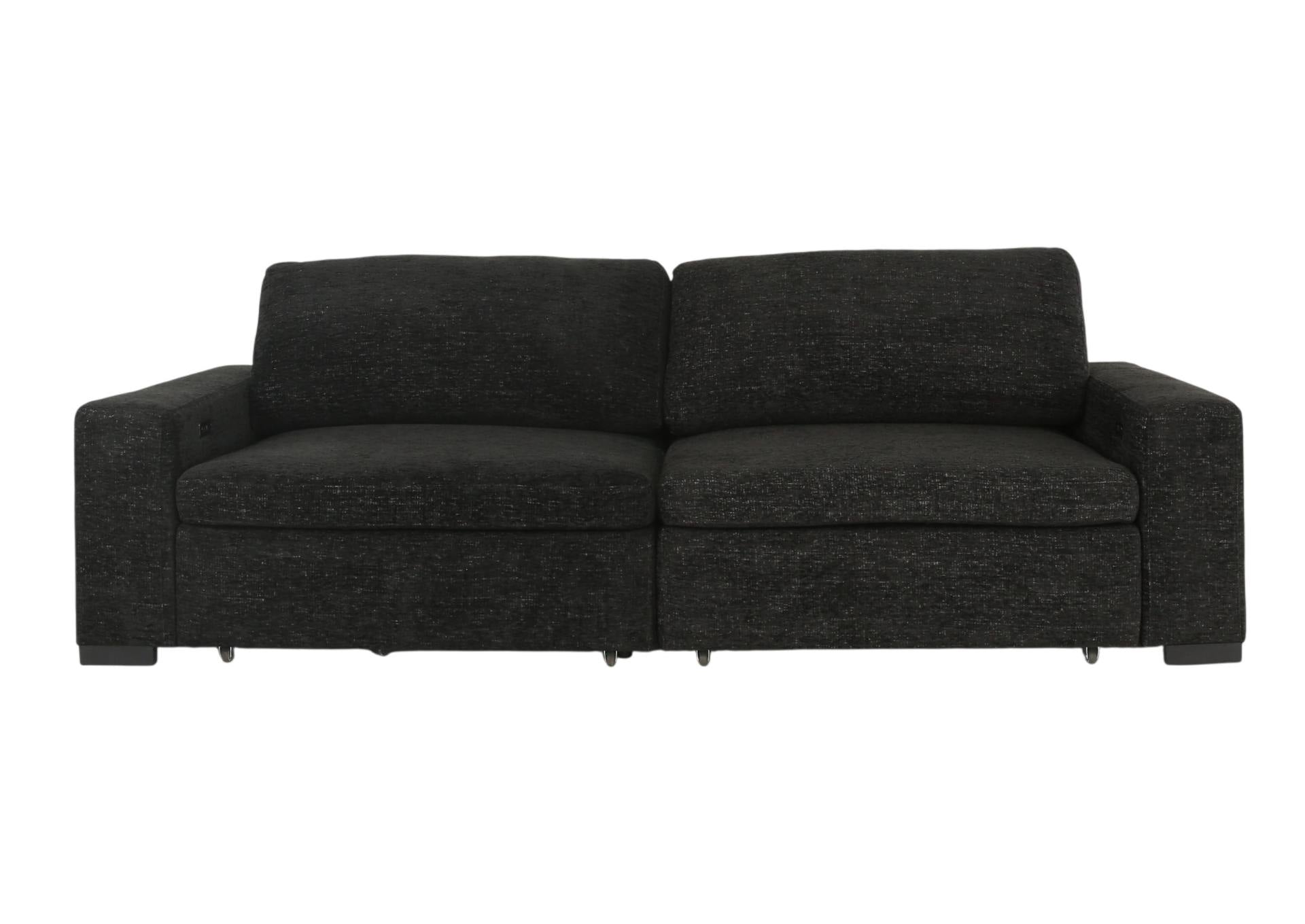 LACHLAN EBONY POWER SOFA WITH SLIDING SEATS