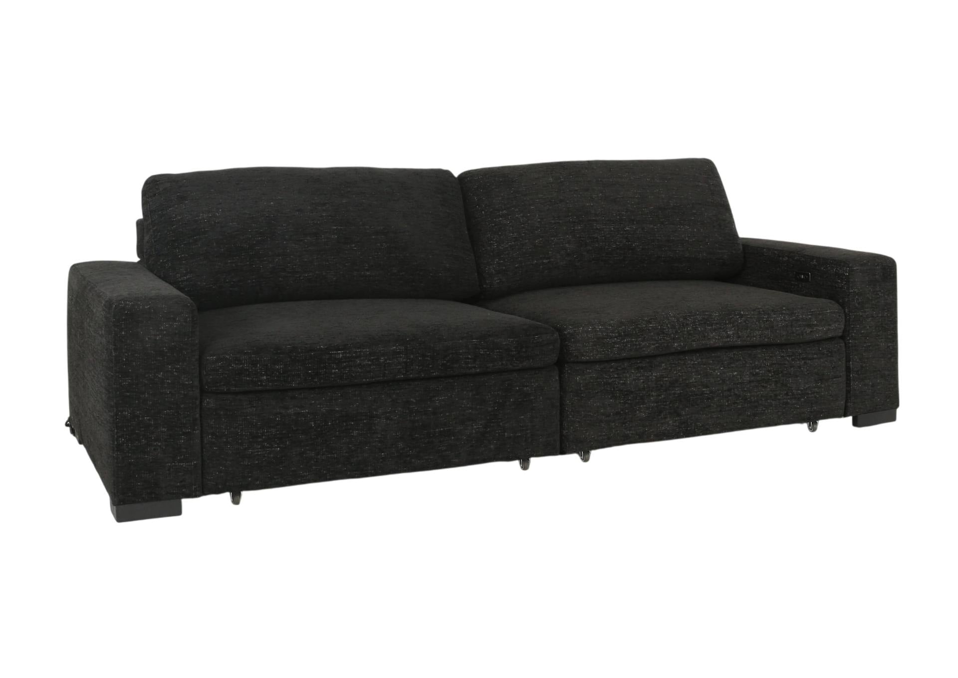 LACHLAN EBONY POWER SOFA WITH SLIDING SEATS - Additional View 2