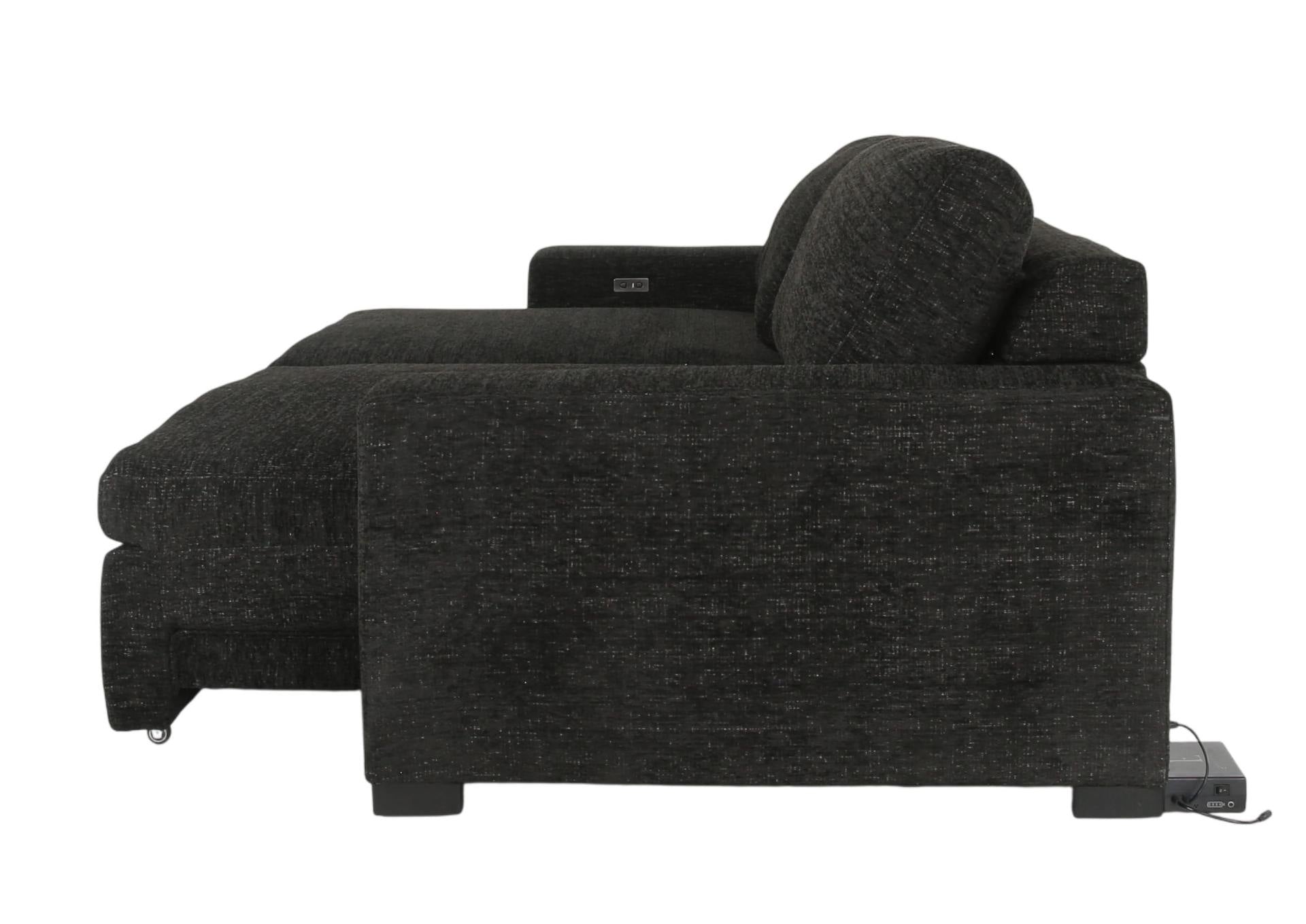 LACHLAN EBONY POWER SOFA WITH SLIDING SEATS - Additional View 6