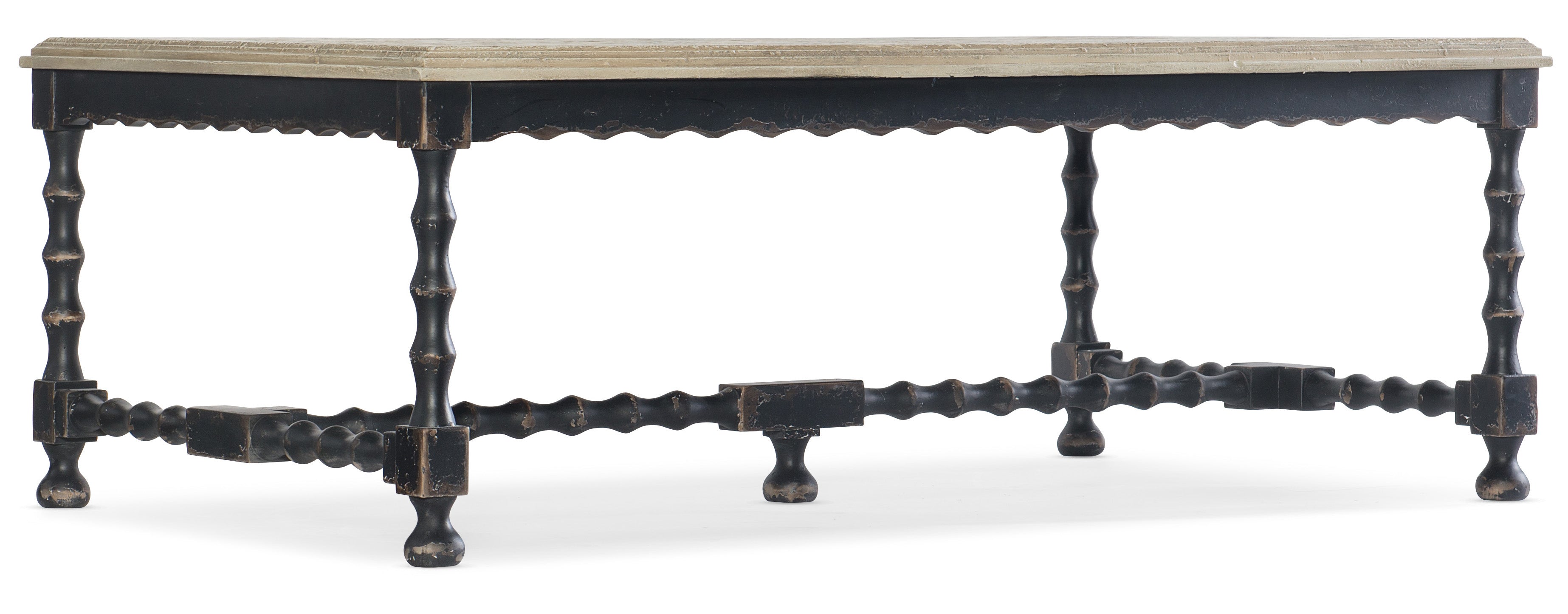 Hooker Furnishings - CIAO BELLA COCKTAIL TABLE - Light Brown|Black Wood - Tables