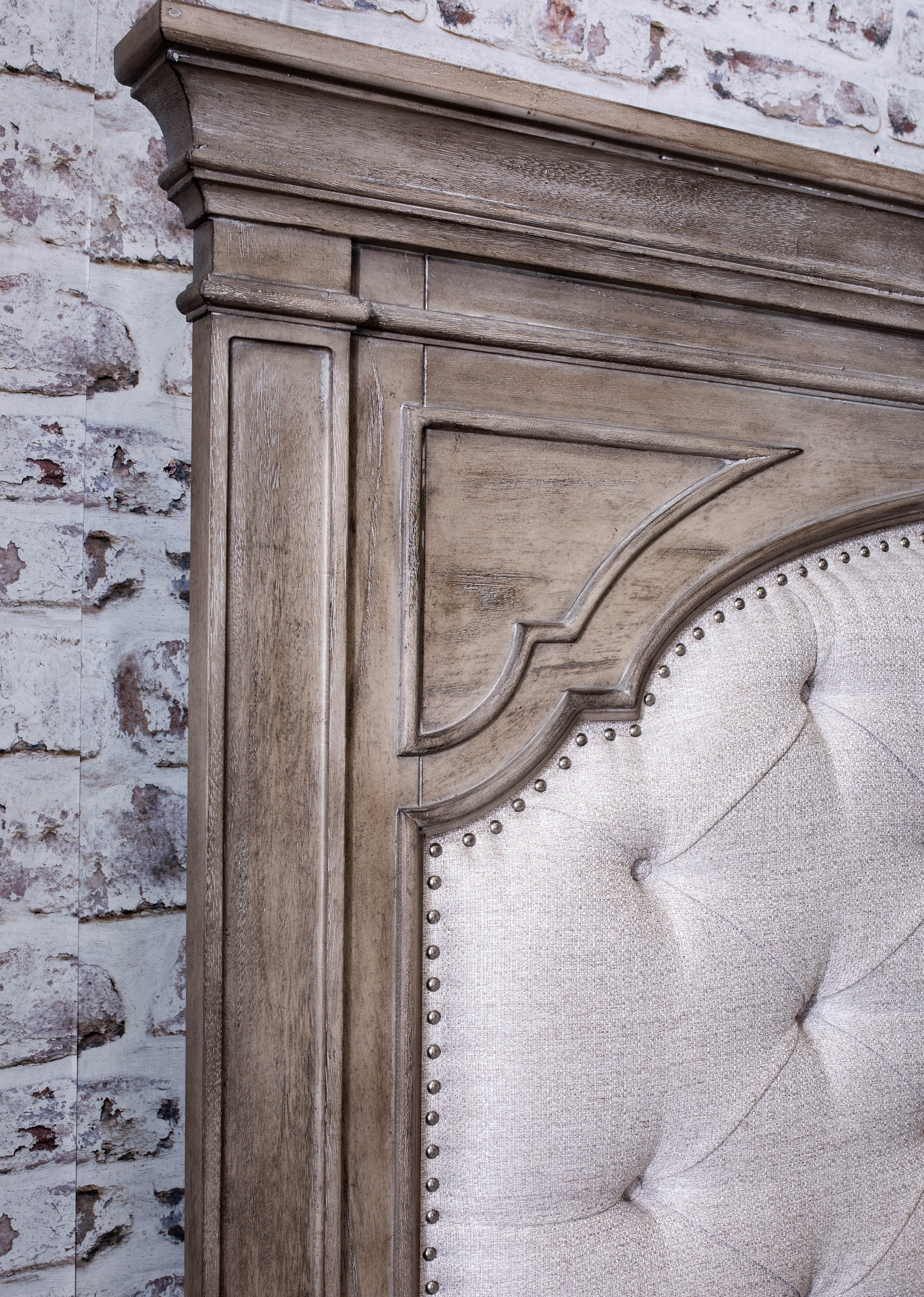 Steve Silver Furniture - Highland Park Queen Bed - Brown - Light Brown Faux Leather - Beds - Additional View 3