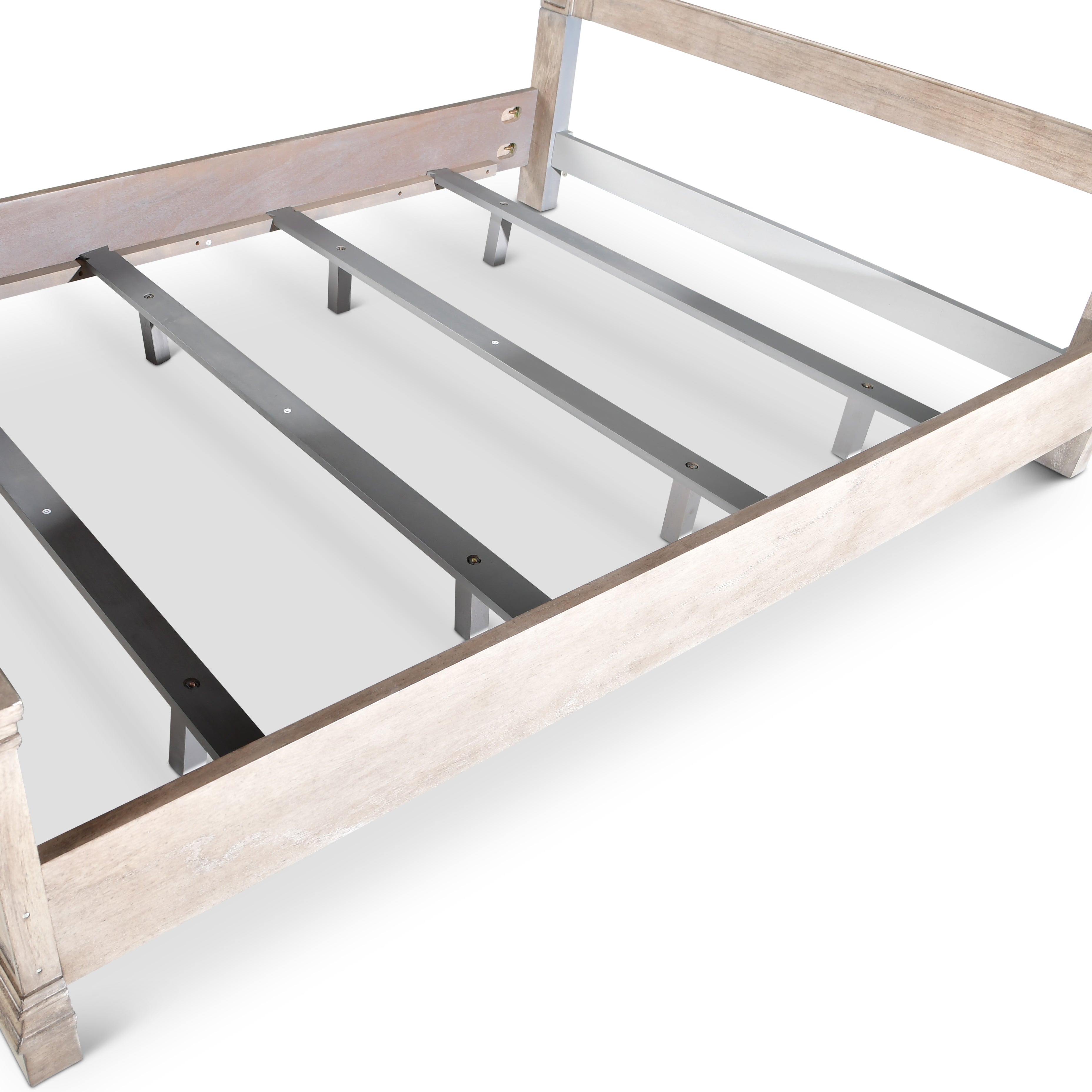 Steve Silver Furniture - Highland Park Queen Bed - Brown - Light Brown Faux Leather - Beds - Additional View 4