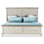 Steve Silver Furniture - Bear Creek King Bed - White - Faux Leather - Beds