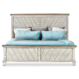 Steve Silver Furniture - Bear Creek King Bed - White - Faux Leather - Beds