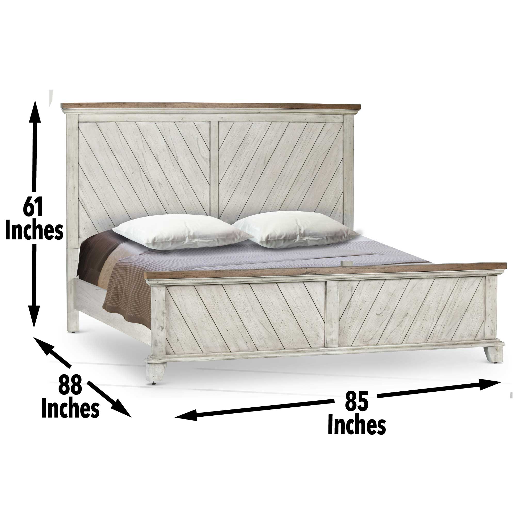 Steve Silver Furniture - Bear Creek King Bed - White - Faux Leather - Beds - Additional View 3