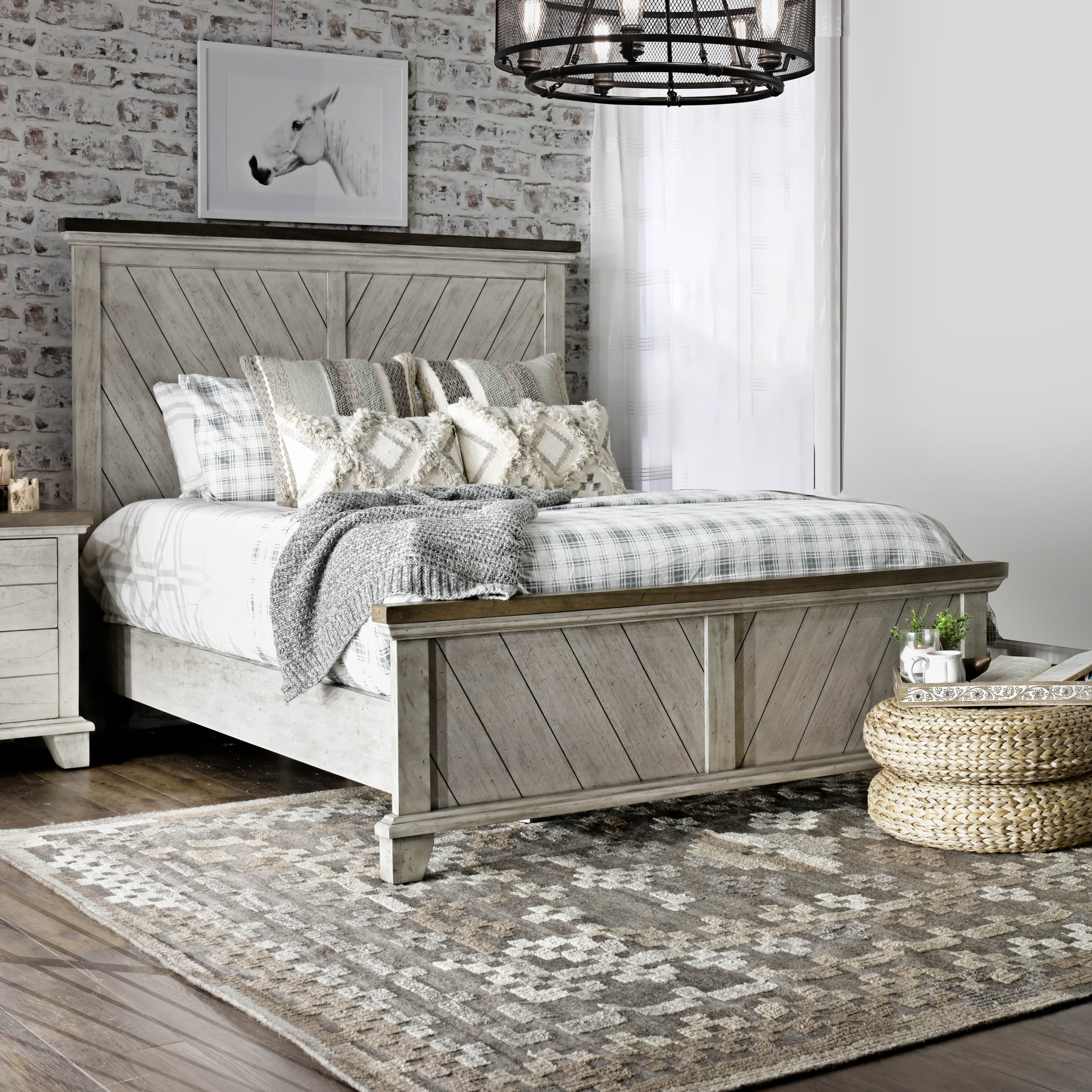 Steve Silver Furniture - Bear Creek King Bed - White - Faux Leather - Beds - Additional View 4