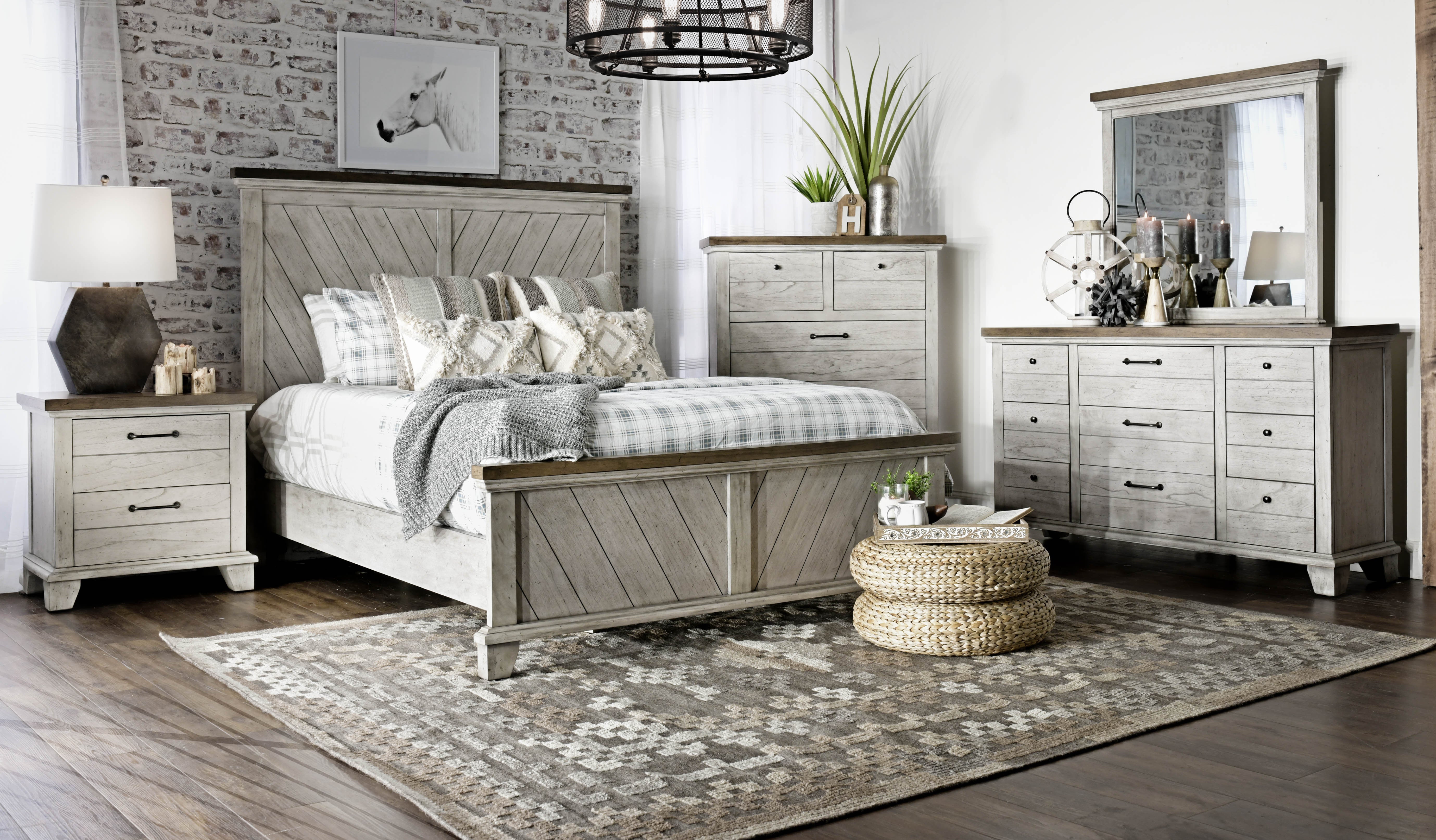 Steve Silver Furniture - Bear Creek King Bed - White - Faux Leather - Beds - Additional View 6