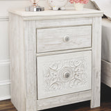 Ashley Furniture - PAXBERRY TWO DRAWER NIGHT STAND - White Wood - Nightstands - Additional View 1