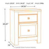 Ashley Furniture - PAXBERRY TWO DRAWER NIGHT STAND - White Wood - Nightstands - Additional View 3
