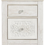 Ashley Furniture - PAXBERRY TWO DRAWER NIGHT STAND - White Wood - Nightstands - Additional View 4