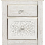 Ashley Furniture - PAXBERRY TWO DRAWER NIGHT STAND - White Wood - Nightstands - Additional View 4