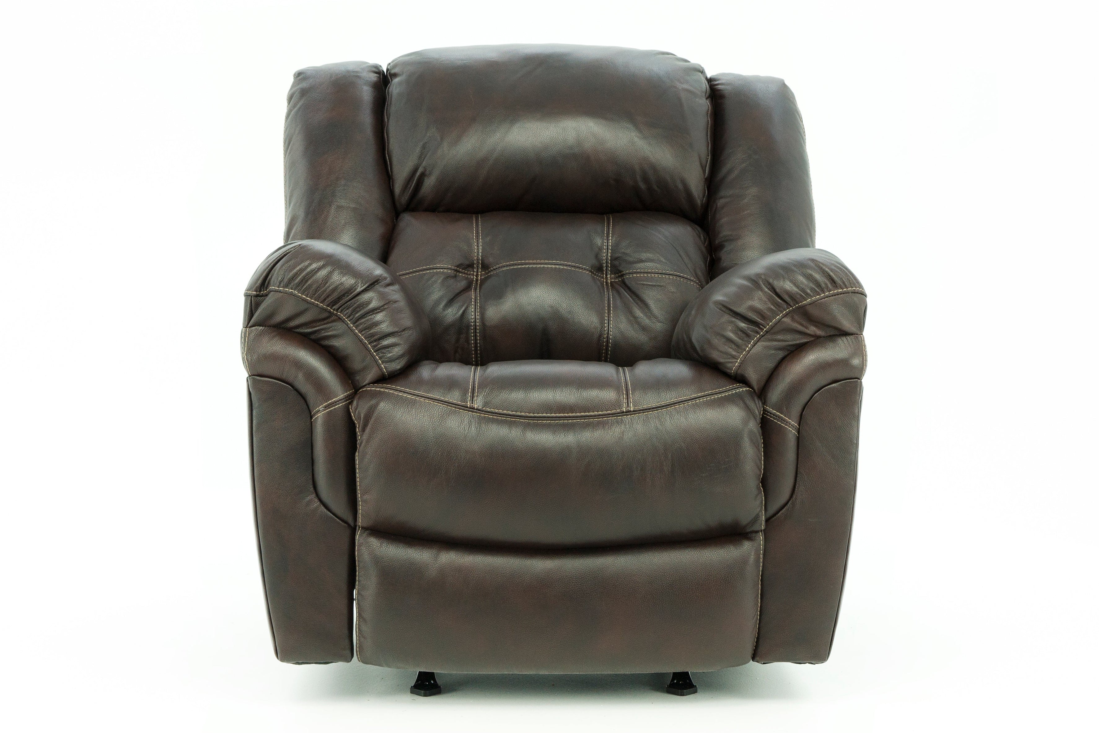 Hudson Leather Power Recliner - Chocolate