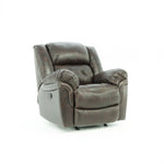 Hudson Leather Power Recliner - Chocolate - Additional View 1