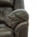Hudson Leather Power Recliner - Chocolate - Additional View 2