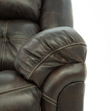 Hudson Leather Power Recliner - Chocolate - Additional View 2