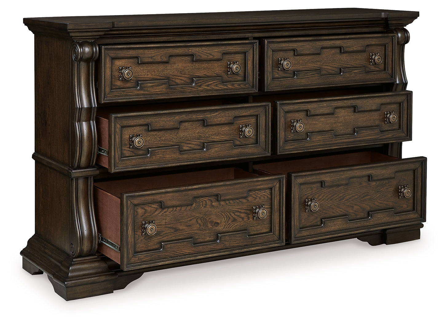 Ashley Furniture - MAYLEE DRESSER - Dark Brown Wood - Dresser & Mirror - Additional View 2