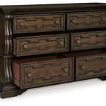 Ashley Furniture - MAYLEE DRESSER - Dark Brown Wood - Dresser & Mirror - Additional View 2