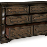 Ashley Furniture - MAYLEE DRESSER - Dark Brown Wood - Dresser & Mirror - Additional View 2