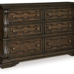 Ashley Furniture - MAYLEE DRESSER - Dark Brown Wood - Dresser & Mirror