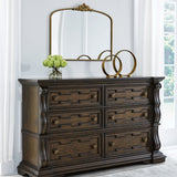 Ashley Furniture - MAYLEE DRESSER - Dark Brown Wood - Dresser & Mirror - Additional View 1