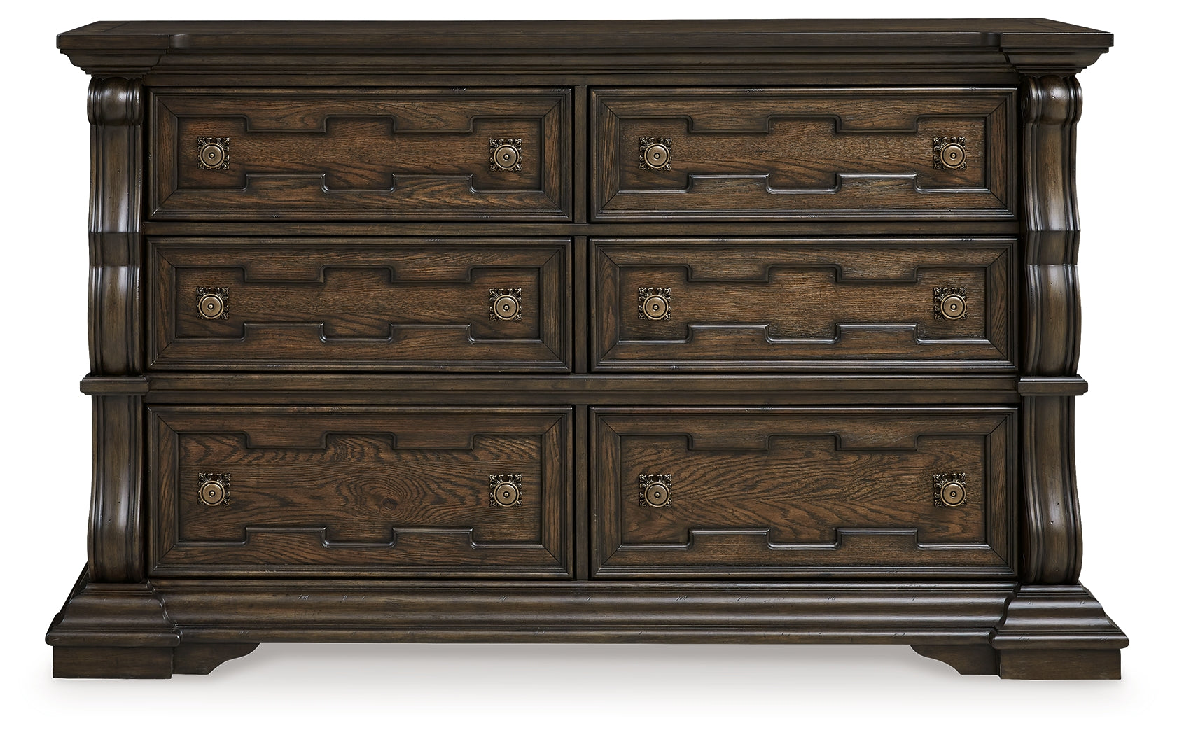 Ashley Furniture - MAYLEE DRESSER - Dark Brown Wood - Dresser & Mirror - Additional View 3