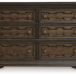 Ashley Furniture - MAYLEE DRESSER - Dark Brown Wood - Dresser & Mirror - Additional View 3