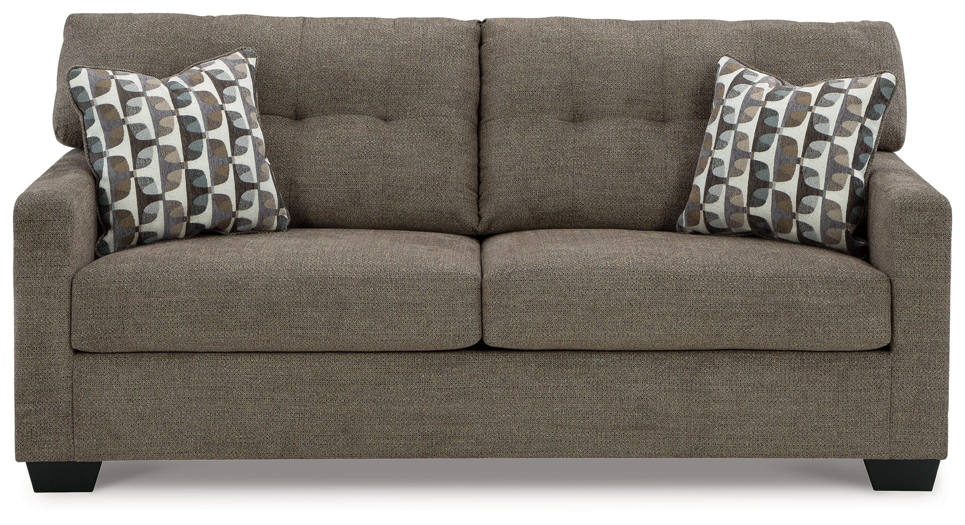 Ashley Furniture - Mahoney Sofa - Chocolate - Dark Brown Fabric - Sofas