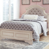 Ashley Furniture - Realyn Full Panel Bed - White Wood|Fabric - Beds - Additional View 2