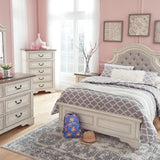 Ashley Furniture - Realyn Full Panel Bed - White Wood|Fabric - Beds - Additional View 7