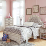 Ashley Furniture - Realyn Full Panel Bed - White Wood|Fabric - Beds - Additional View 9