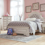 Ashley Furniture - Realyn Full Panel Bed - White Wood|Fabric - Beds - Additional View 10